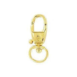 1/4" Shiny Gold, Trigger Swivel Snap Hook, Zinc Alloy-PK5, #P-2572-GOLD