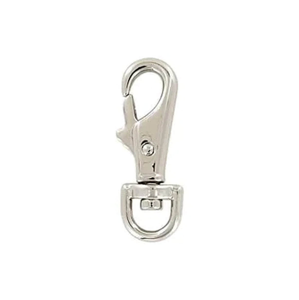 1/4" Shiny Nickel, Lever Swivel Snap Hook, Zinc Alloy-PK5, #P-2579-NIC