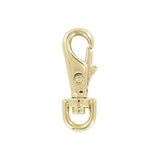 1/4" Shiny Gold, Lever Swivel Snap Hook, Zinc Alloy-PK5, #P-2579-GOLD