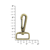 1" Antique Brass, Lever Swivel Snap Hook, Zinc Alloy, #P-2203-ANTB