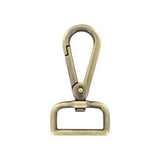 1" Antique Brass, Lever Swivel Snap Hook, Zinc Alloy, #P-2585-ANTB