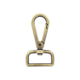 1" Antique Brass, Lever Swivel Snap Hook, Zinc Alloy, #P-2585-ANTB