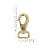 1" Antique Brass, Lever Swivel Snap Hook, Zinc Alloy, #P-2900-ANTB