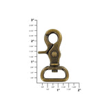 1" Antique Brass, Trigger Swivel Snap Hook, Zinc Alloy, #P-2226-ANTB