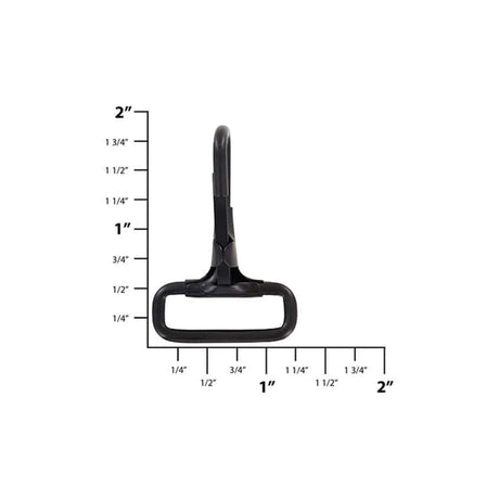 1" Shiny Black, Halter Snap Hook, Steel, #P-1780-BLK