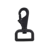 1" Matte Black, Lever Swivel Snap Hook, Zinc Alloy-PK4, #P-2070-BLK