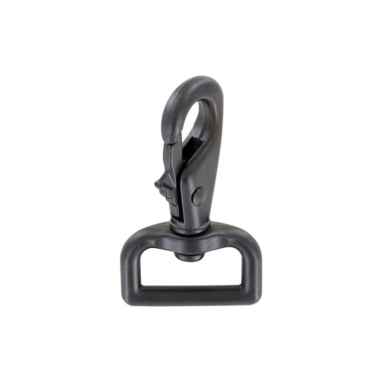 1" Matte Black, Lever Swivel Snap Hook, Zinc Alloy-PK4, #P-2070-BLK