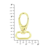 1" Shiny Gold, Lever Swivel Snap Hook, Zinc Alloy, #P-2150-GOLD