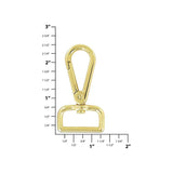 1" Shiny Gold, Lever Swivel Snap Hook, Zinc Alloy, #P-2585-GOLD