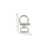 1" Shiny Nickel, Artisan Swivel Snap Hook with pull release bar, Zinc Alloy, #P-2730-NIC