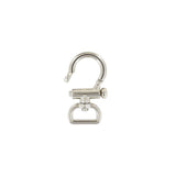 1" Shiny Nickel, Artisan Swivel Snap Hook with pull release bar, Zinc Alloy, #P-2730-NIC