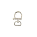 1" Shiny Nickel, Artisan Swivel Snap Hook with pull release bar, Zinc Alloy, #P-2730-NIC