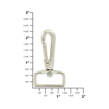 1" Nickel, Lever Swivel Snap Hook, Zinc Alloy, #P-2203-NP