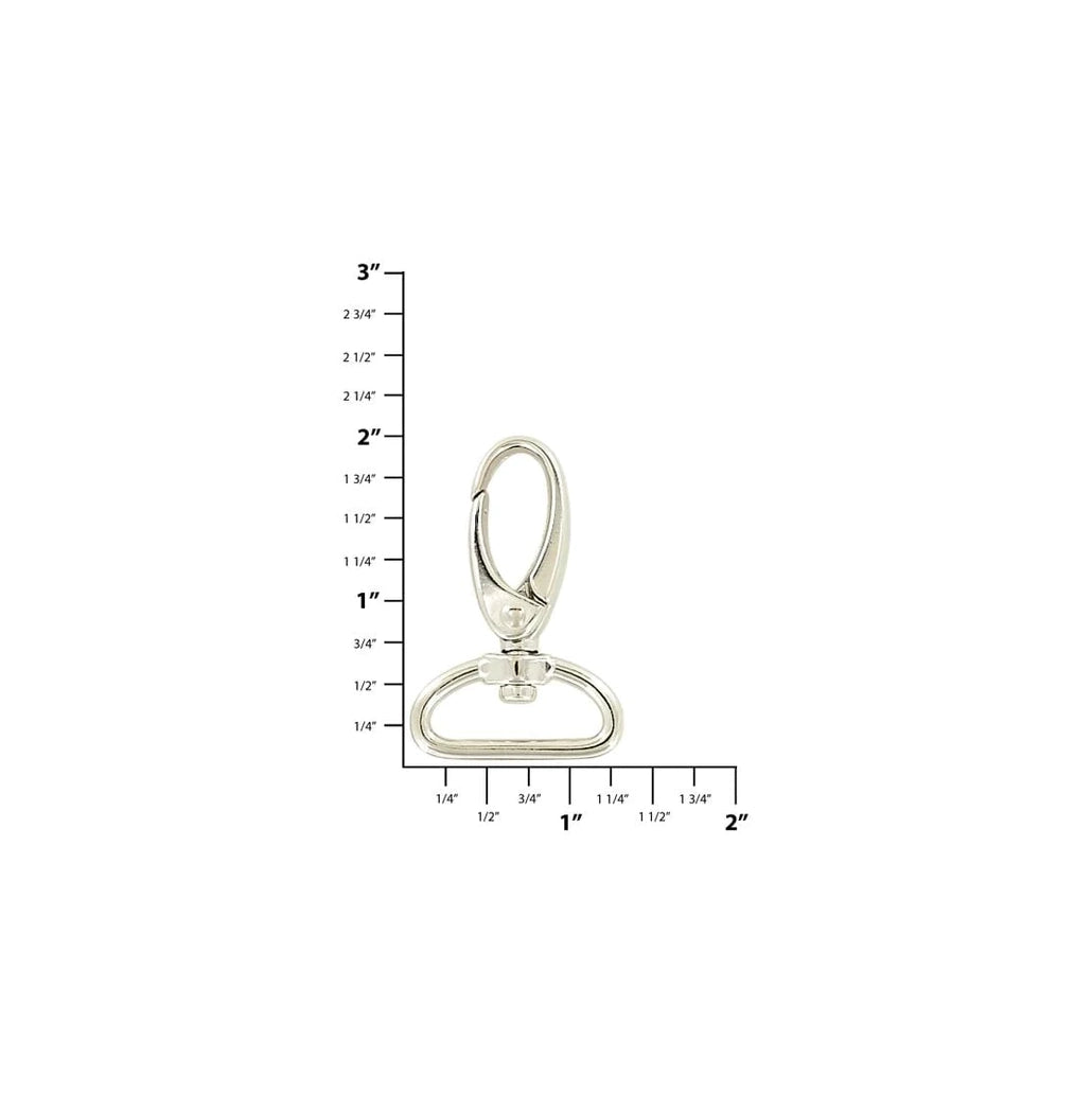 1 1/4 Nickel, Lever Swivel Snap Hook, Zinc Alloy, #P-2947-NIC