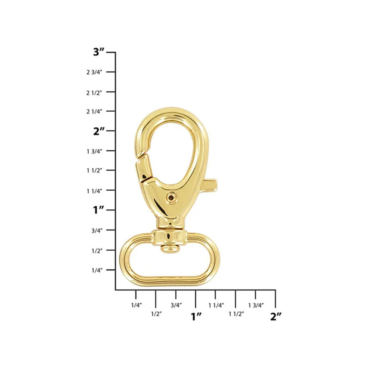 1" Shiny Gold, Trigger Swivel Snap Hook, Zinc Alloy, #P-2652-GOLD