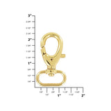 1" Shiny Gold, Trigger Swivel Snap Hook, Zinc Alloy, #P-2652-GOLD