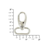 1" Shiny Nickel, Lever Swivel Snap Hook, Zinc Alloy, #P-2274-NP