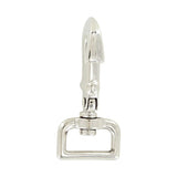 1" Shiny Nickel, Lever Swivel Snap Hook, Zinc Alloy, #P-2374