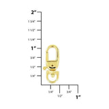 3/16" Shiny Gold, Trigger Swivel Snap Hook, Zinc Alloy-PK5, #P-2573-GOLD