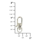 3/16" Shiny Nickel, Trigger Swivel Snap Hook, Zinc Alloy-PK5, #P-2573-NIC