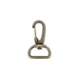 3/4" Antique Brass, Lever Swivel Snap Hook, Zinc Alloy, #P-2201-ANTB