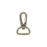 3/4" Antique Brass, Lever Swivel Snap Hook, Zinc Alloy, #P-2201-ANTB