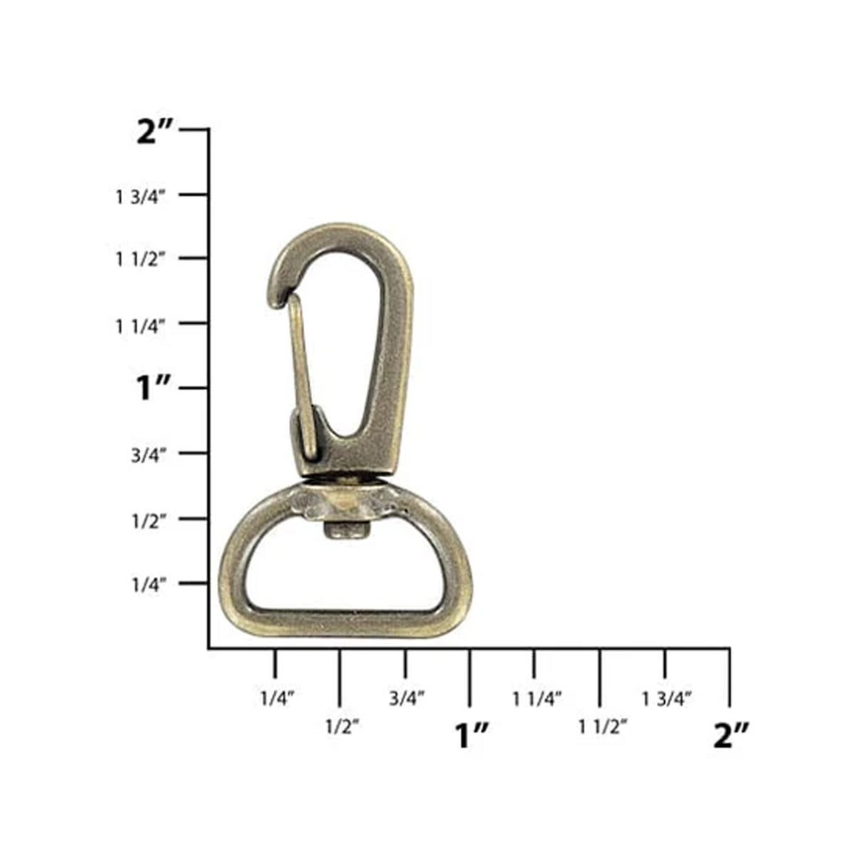 3/4" Antique Brass, Lever Swivel Snap Hook, Zinc Alloy, #P-2201-ANTB