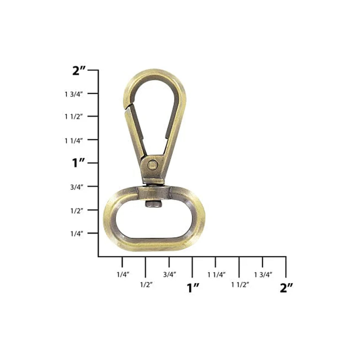 3/4"Antique Brass, Lever Swivel Snap Hook, Zinc Alloy, #P-2888-ANTB