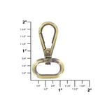 3/4"Antique Brass, Lever Swivel Snap Hook, Zinc Alloy, #P-2888-ANTB