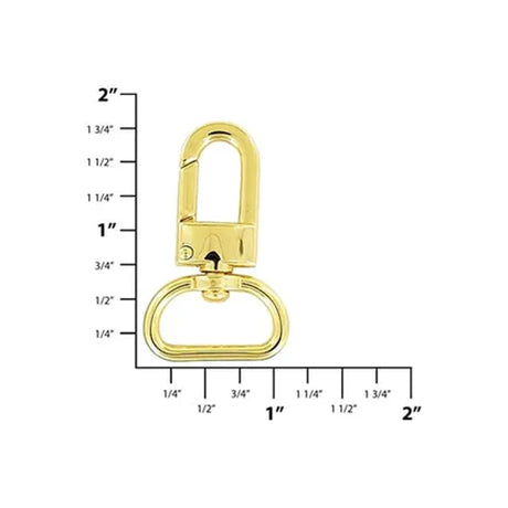 3/4" Shiny Gold, Lever Swivel Snap Hook, Zinc Alloy, #P-2766-GOLD