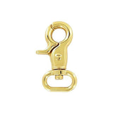 3/4" Shiny Gold, Trigger Swivel Snap Hook, Zinc Alloy, #P-3130-GOLD