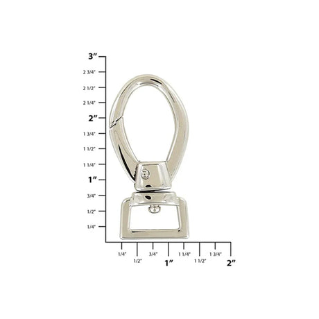 3/4" Nickel, Lever Swivel Snap Hook, Zinc Alloy, #P-2609-NIC