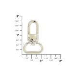 3/4" Shiny Nickel, Lever Swivel Snap Hook, Zinc Alloy, #P-2766-NIC