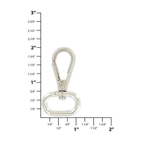 3/4" Nickel, Lever Swivel Snap Hook, Zinc Alloy, #P-2888-NIC