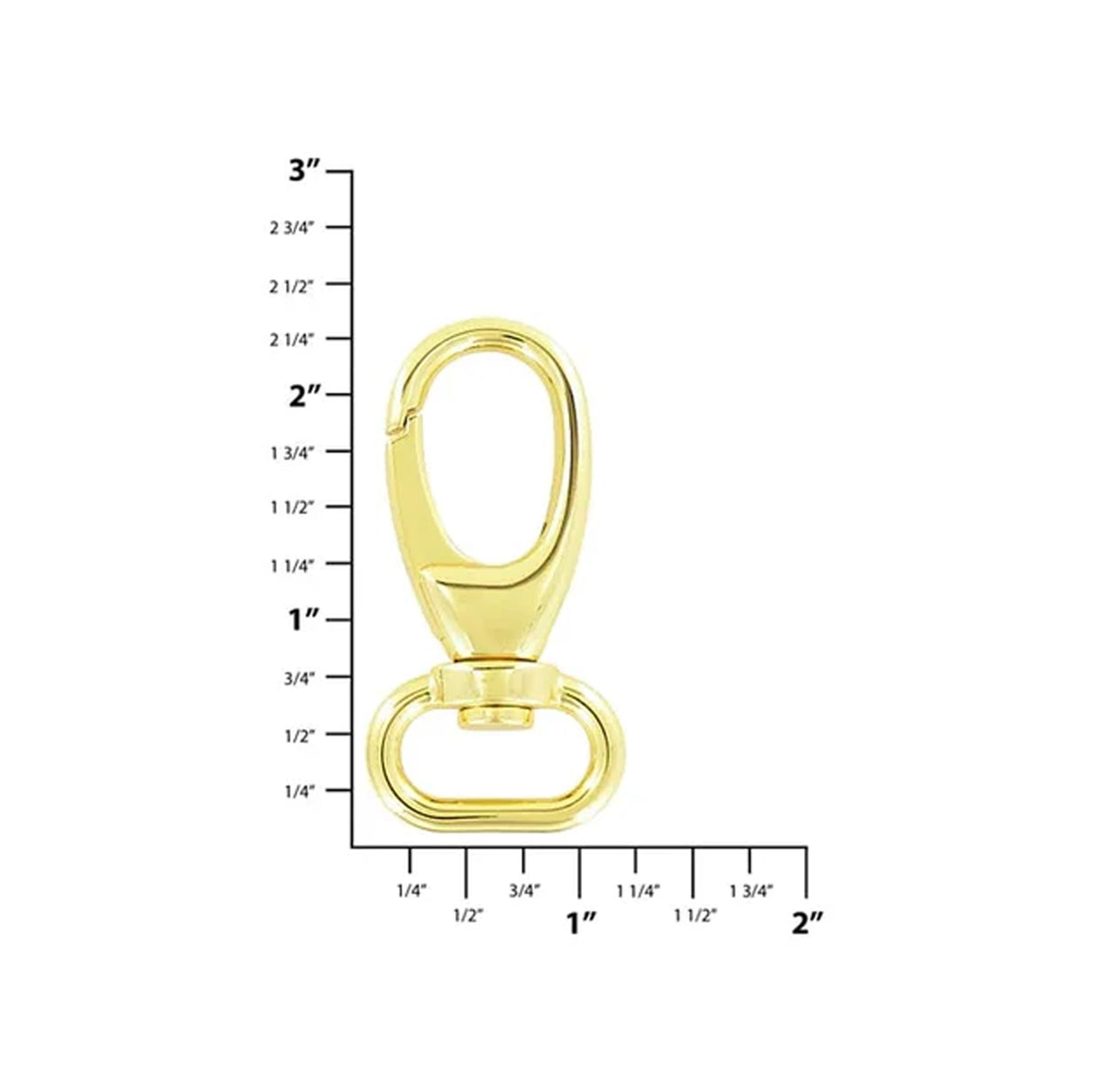 3/4" Shiny Gold, Lever Swivel Snap Hook, Zinc Alloy, #P-2275-GOLD