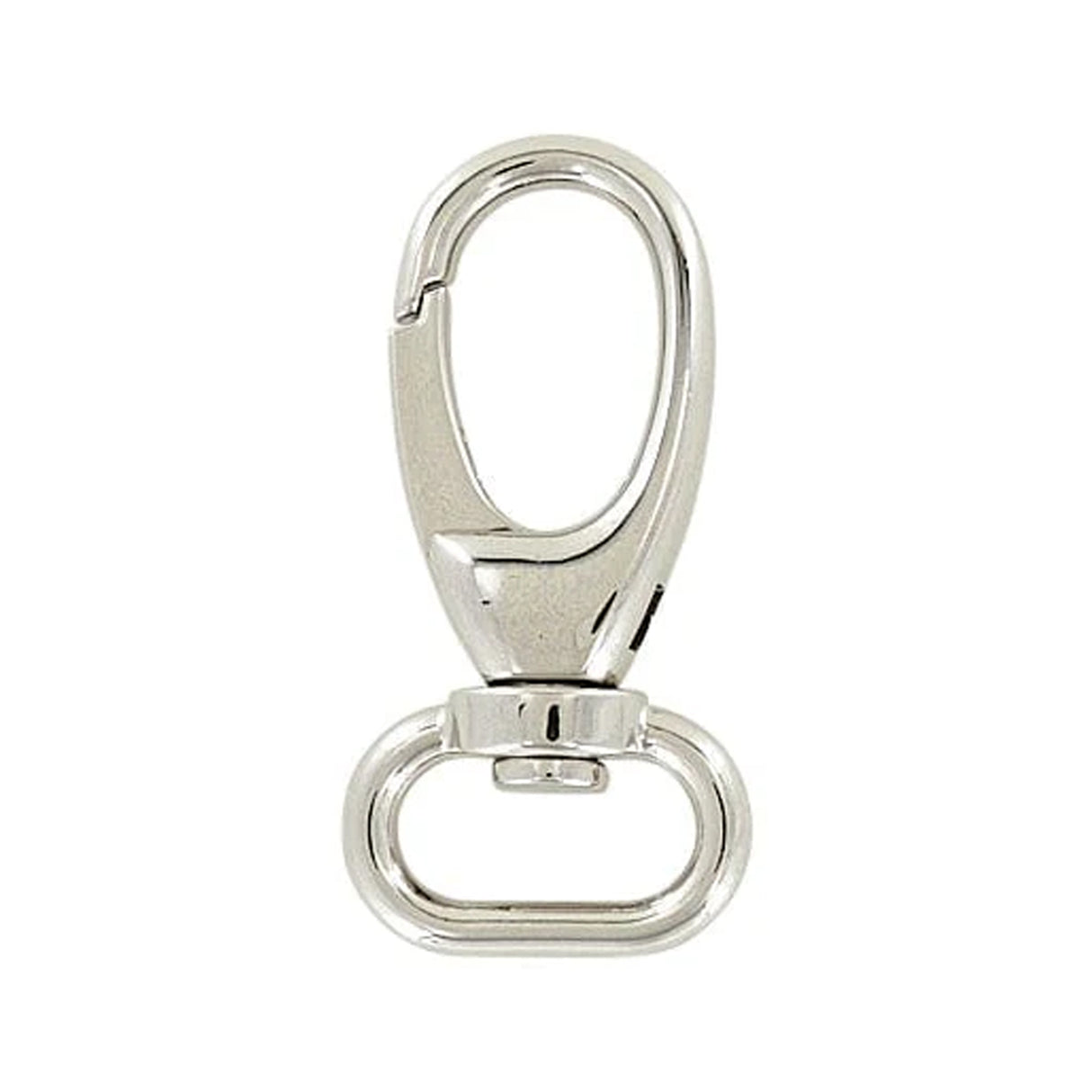 3/4" Shiny Nickel, Lever Swivel Snap Hook, Zinc Alloy, #P-2275-NIC