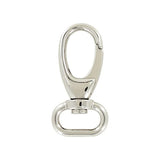 3/4" Shiny Nickel, Lever Swivel Snap Hook, Zinc Alloy, #P-2275-NIC