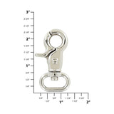 3/4" Shiny Nickel, Trigger Swivel Snap Hook, Zinc Alloy, #P-3130-NIC