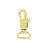 3/8" Shiny Gold, Trigger Swivel Snap Hook, Zinc Alloy-PK5, #P-2209-GOLD