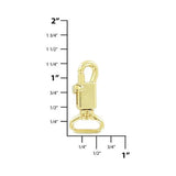 3/8" Shiny Gold, Trigger Swivel Snap Hook, Zinc Alloy-PK5, #P-2209-GOLD