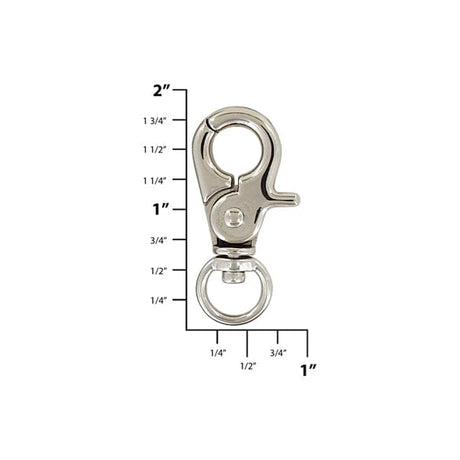 3/8" Shiny Nickel, Trigger  Swivel Snap Hook, Zinc Alloy, #P-2651-NIC