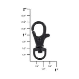 5/16" Black, Trigger Swivel Snap Hook, Zinc Alloy, #P-2207-BLK