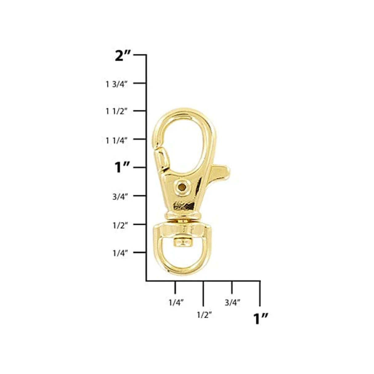 5/16" Gold, Trigger Swivel Snap Hook, Zinc Alloy, #P-2207-GOLD