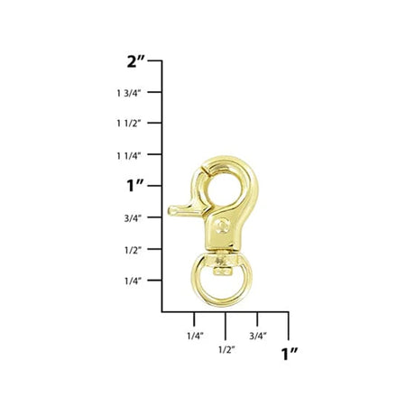 5/16" Gold, Trigger Swivel Snap Hook, Zinc Alloy, #P-3066-GOLD