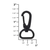 5/8" Black, Lever Swivel Snap Hook, Zinc Alloy, #P-2202-BLK