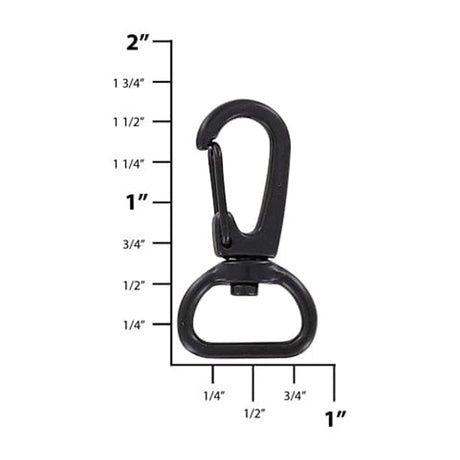 5/8" Black, Lever Swivel Snap Hook, Zinc Alloy, #P-2202-BLK