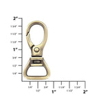 5/8" Brushed Antique Brass, Lever Swivel Snap Hook, Zinc Alloy, #P-2801-ANTB