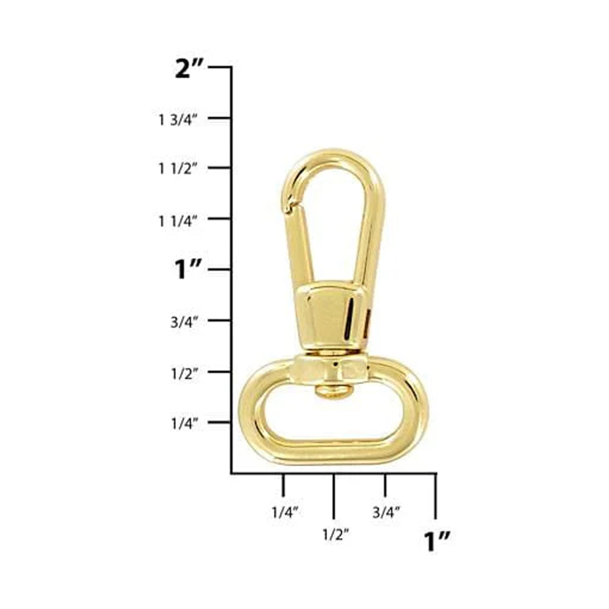 5/8" Shiny Gold, Lever Swivel Snap Hook, Zinc Alloy-5pk, #P-2011-GOLD