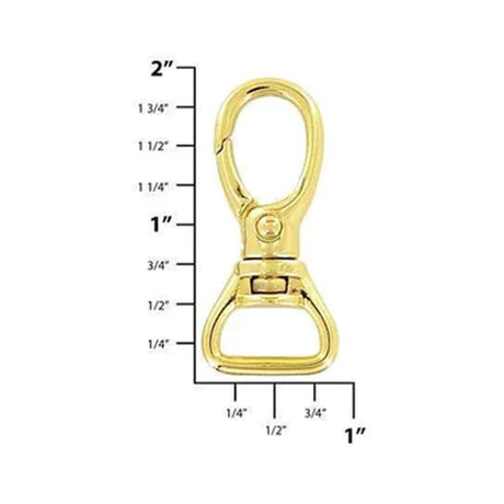 5/8" Shiny Gold, Lever Swivel Snap Hook, Zinc Alloy, #P-2801-GOLD