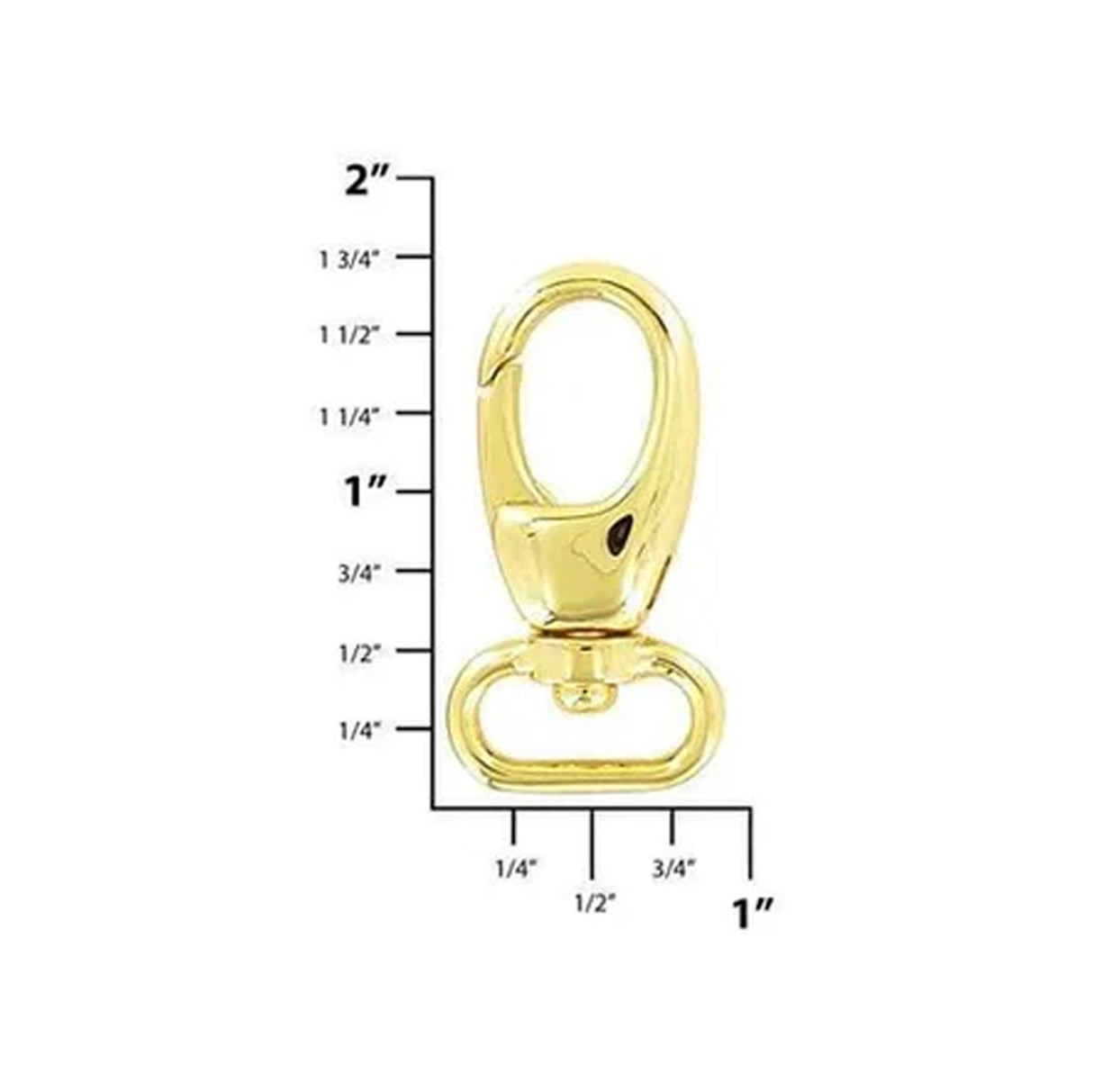 5/8" Shiny Gold, Lever Swivel Snap Hook, Zinc Alloy, #P-2802-GOLD